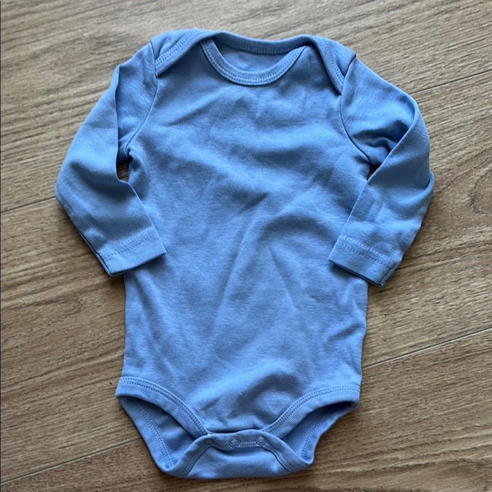 Primary Vintage Blue Long Sleeve Bodysuit